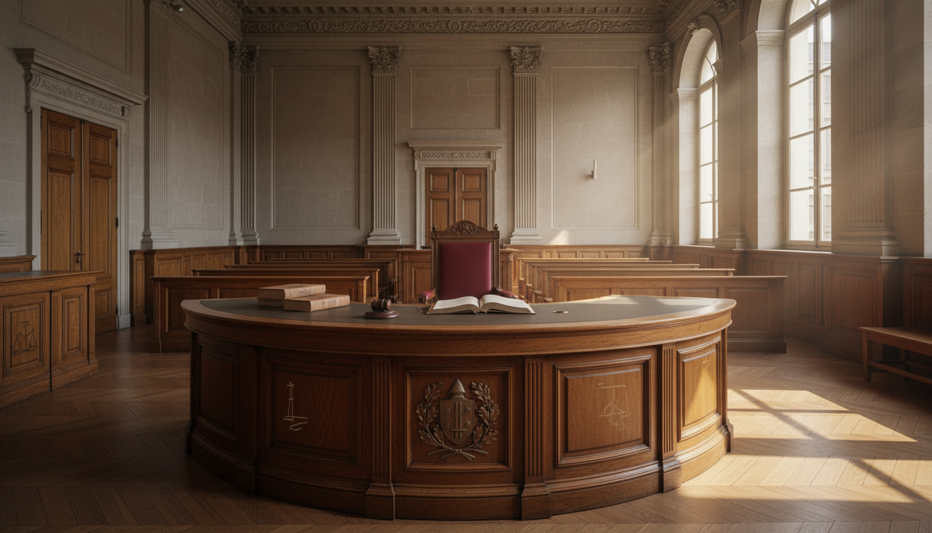 Salle d'audience du tribunal de Narbonne