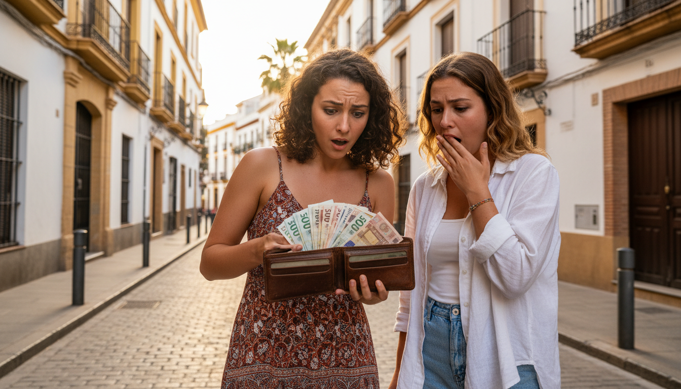 Deux étudiantes trouvent un portefeuille dans une rue de Malaga