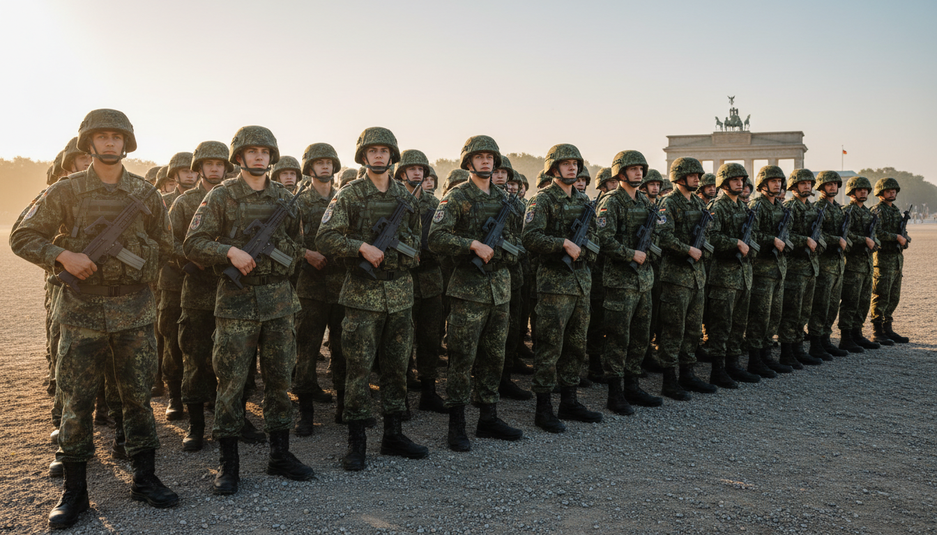 Jeunes recrues de la Bundeswehr en formation à l'entraînement