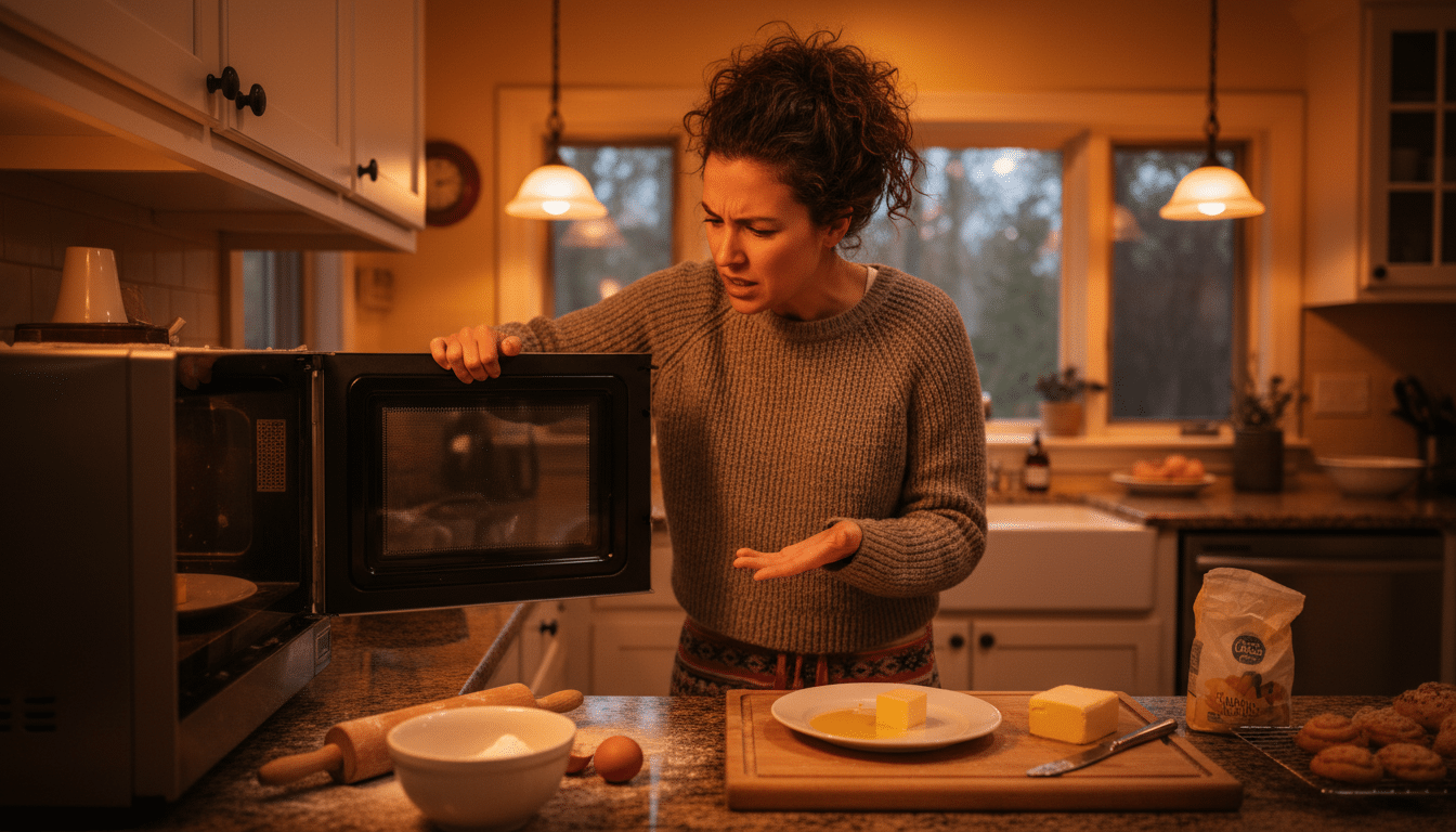 erreur micro-ondes beurre fondu irrégulier