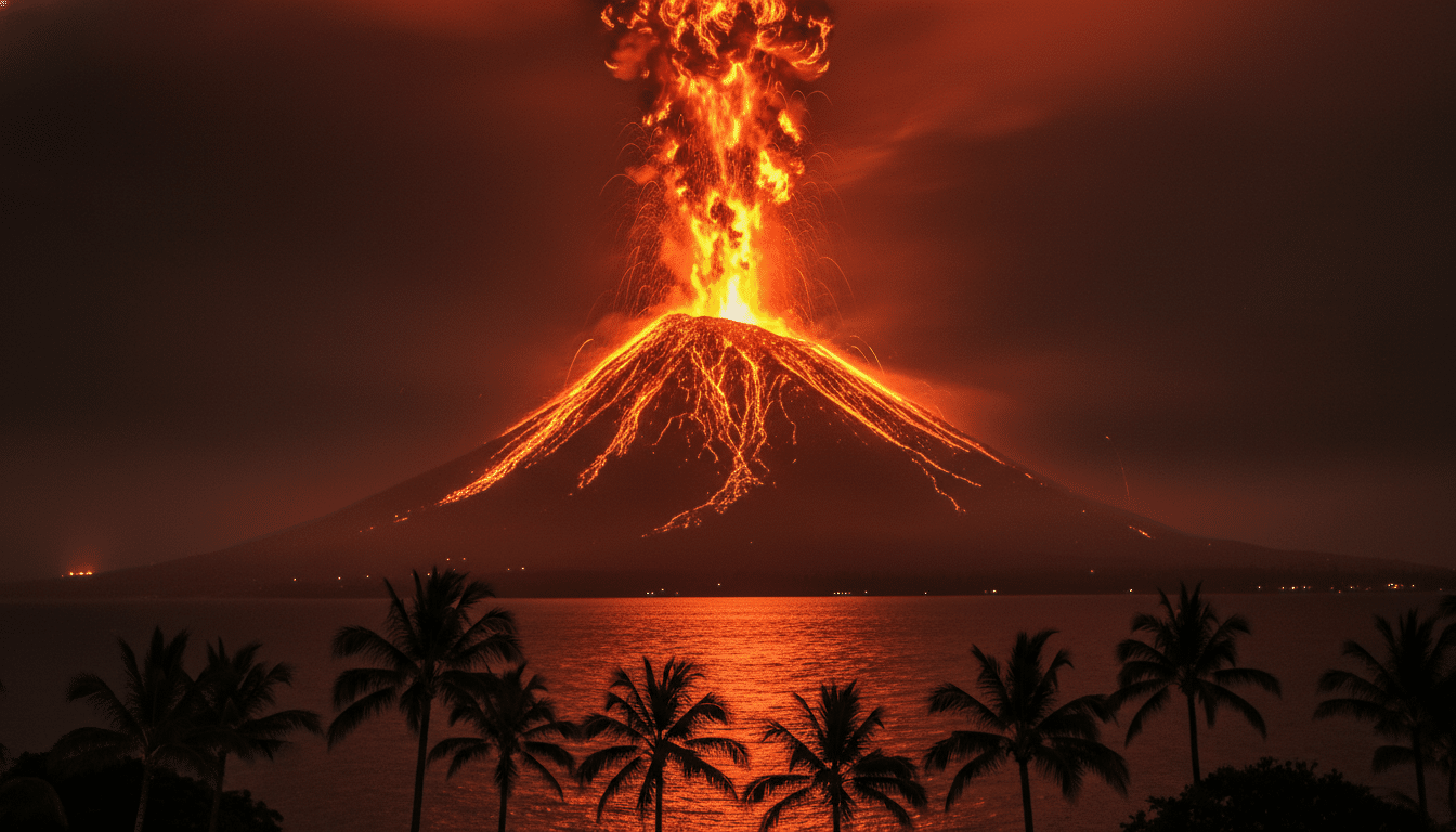 Éruption du volcan Tambora en 1815