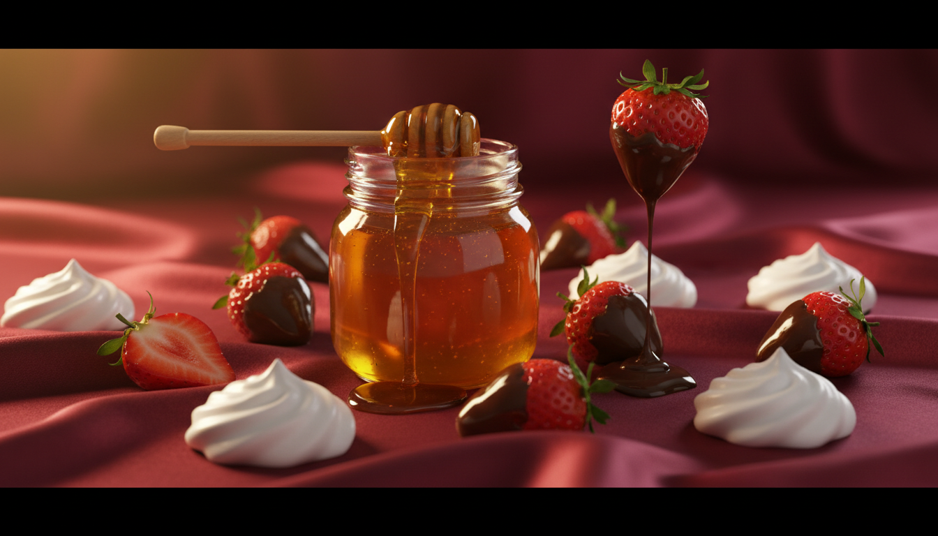 Aliments utilisés pour le sploshing disposés sur un drap