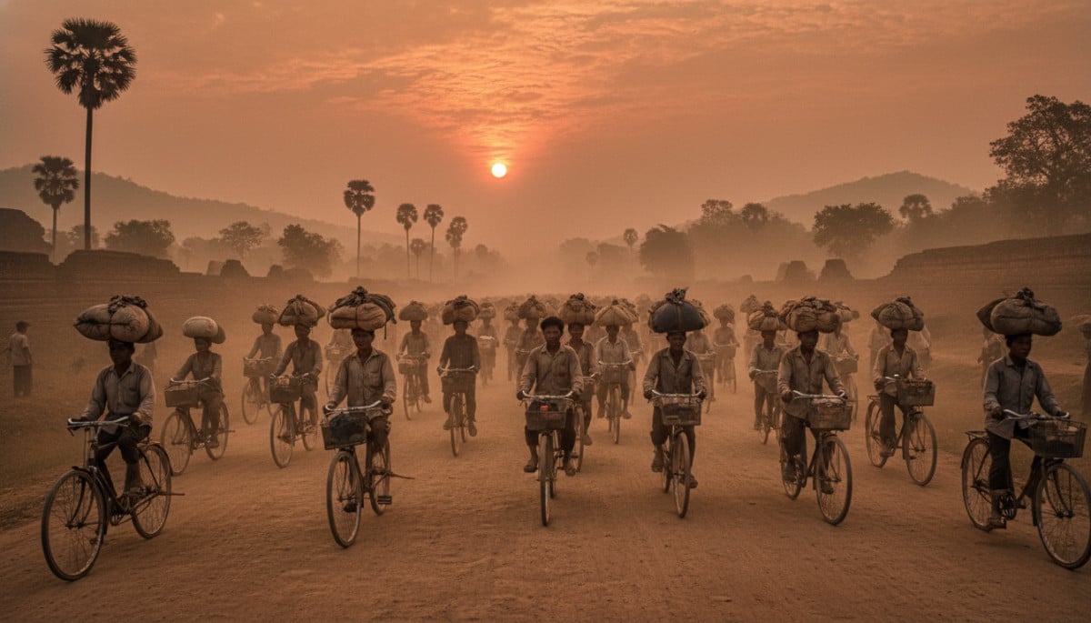 Exode des habitants de Phnom Penh en avril 1975