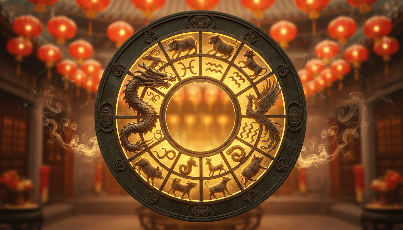 Femme entourée de flammes dorées printanières pour l'horoscope chinois du 5 avril 2026