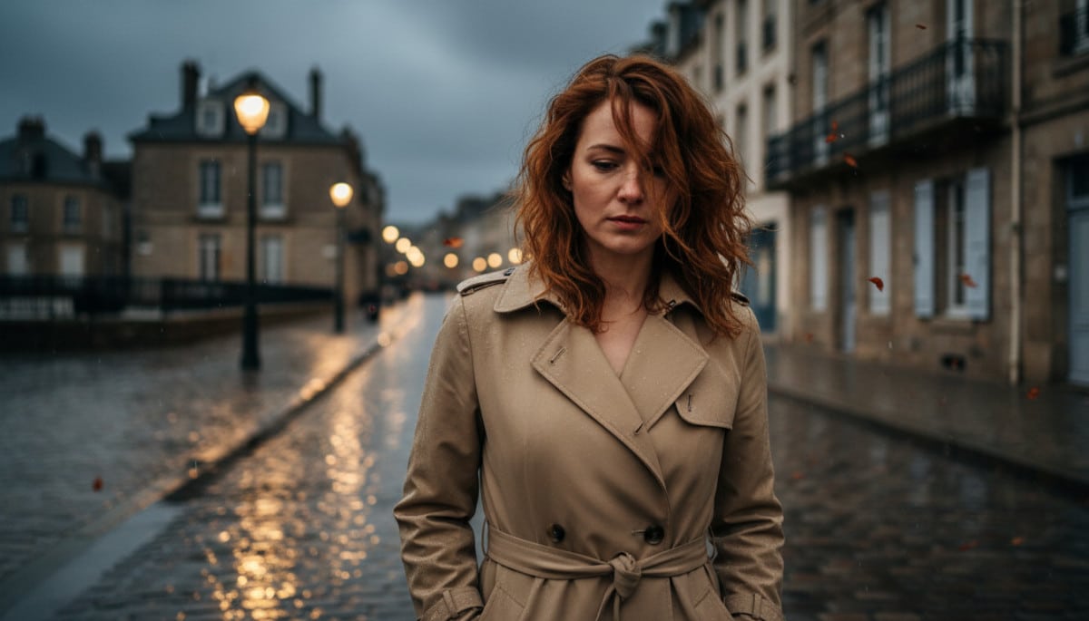 Femme sous la pluie en Bretagne ce jeudi