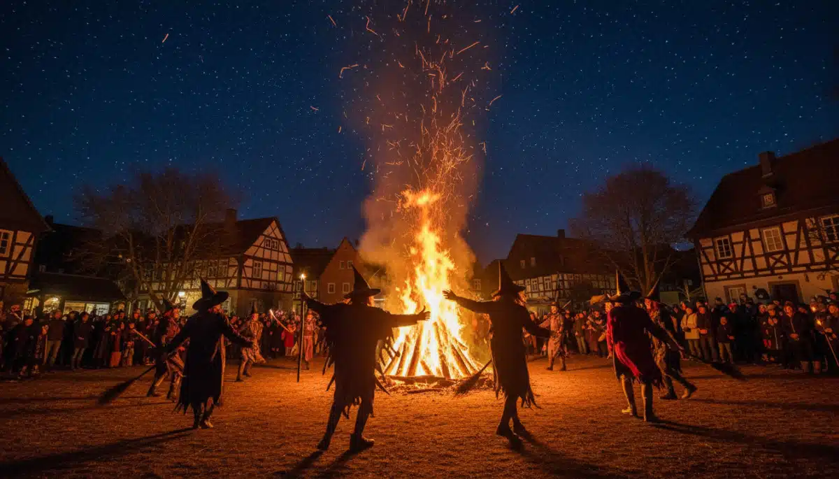 Feu de joie de la nuit de Walpurgis en Allemagne
