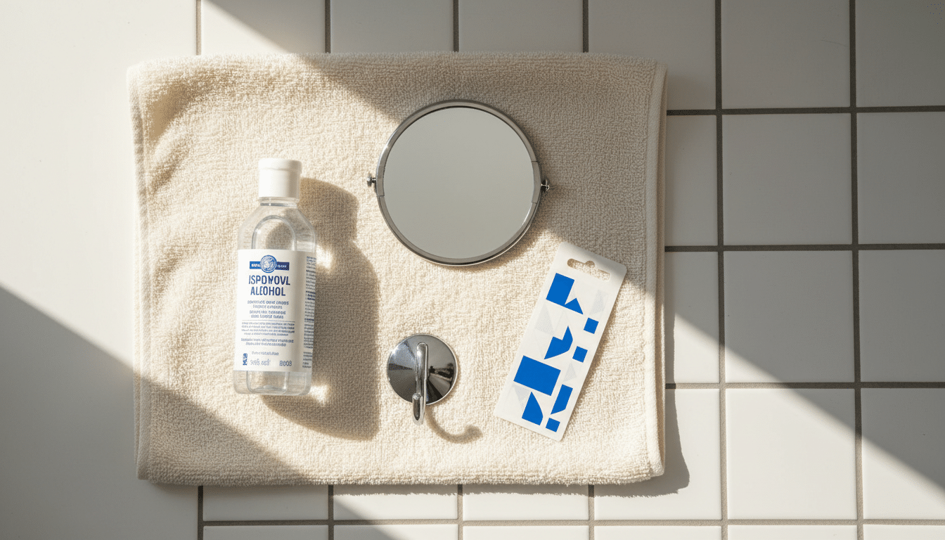 Accessoires de salle de bain et adhésifs prêts à poser