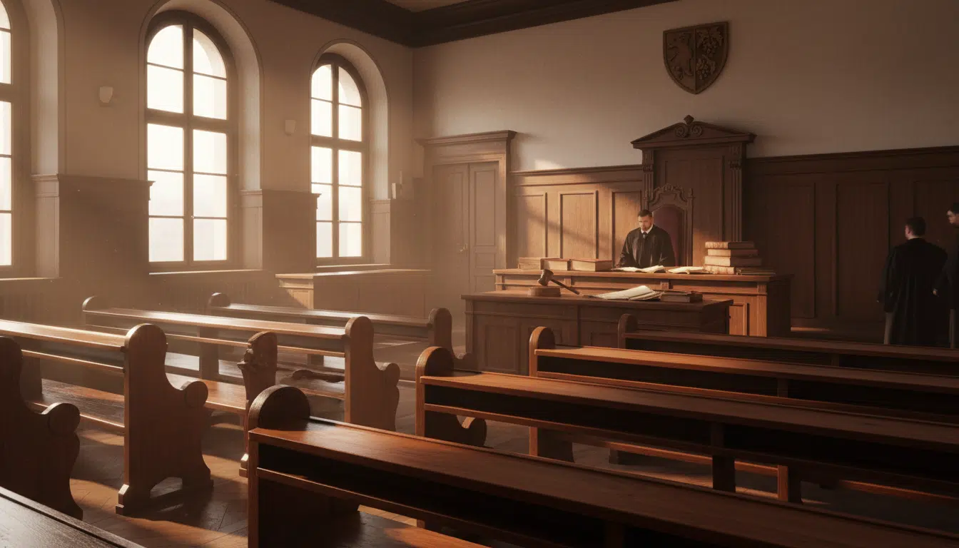 Salle de tribunal suisse dans le canton de Neuchâtel