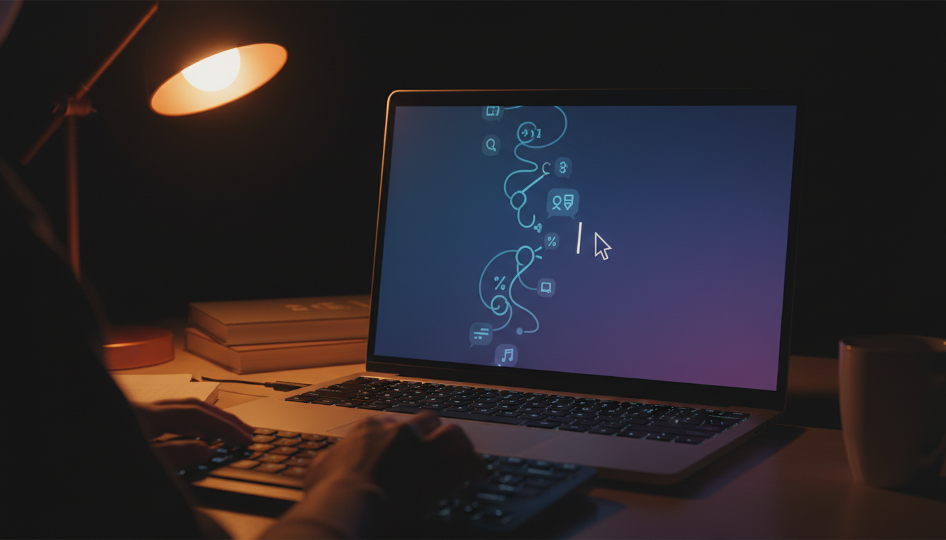 Écran d'ordinateur affichant une interface de chatbot IA