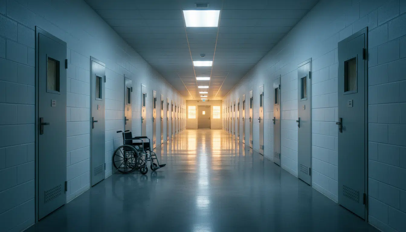 Couloir d'un centre de rétention en Louisiane