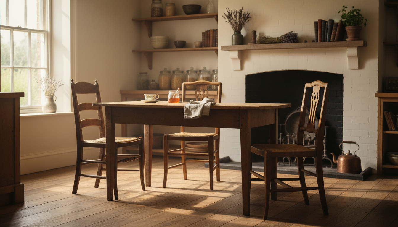 Une cuisine baignée de lumière dorée, évoquant une confidence intime entre une mère et son fils