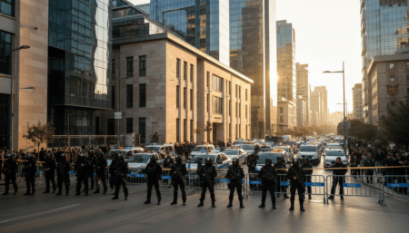 Police turque déployée devant le consulat israélien à Istanbul