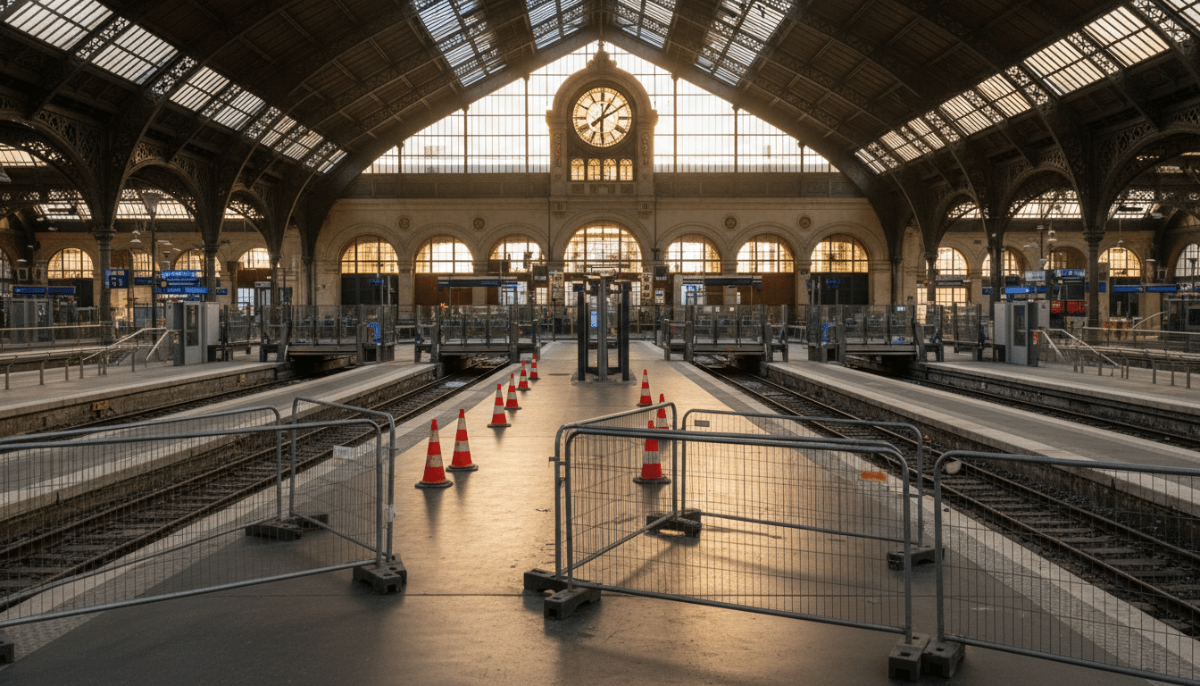 Gare de Lyon vide pendant les travaux du 1er mai