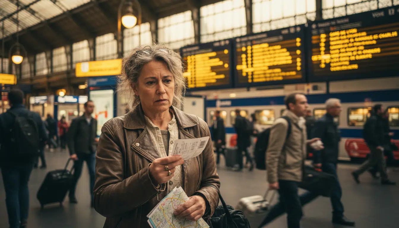 Voyageur perplexe face aux changements de gare SNCF