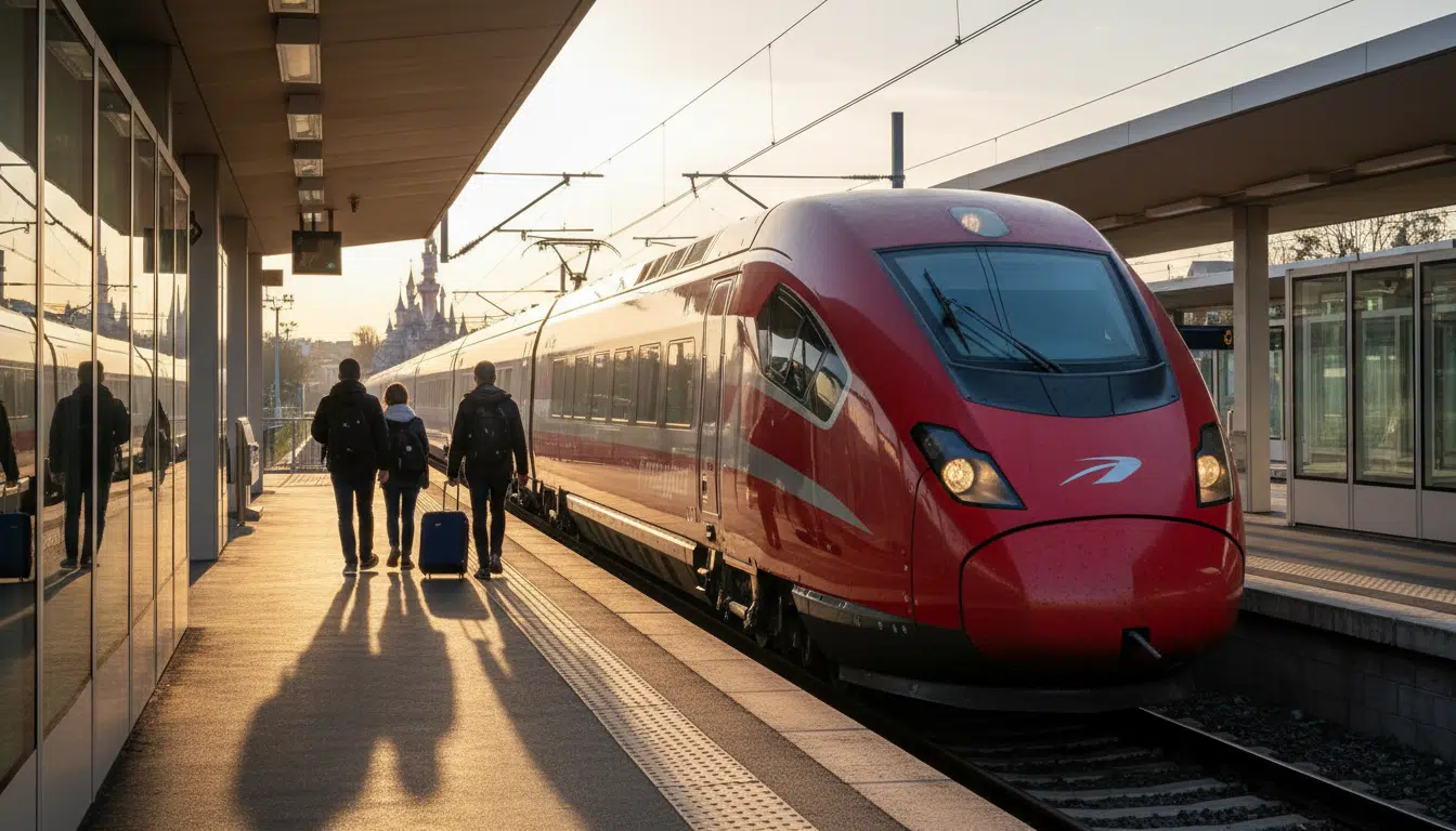 Train Trenitalia en gare de Marne-la-Vallée-Chessy