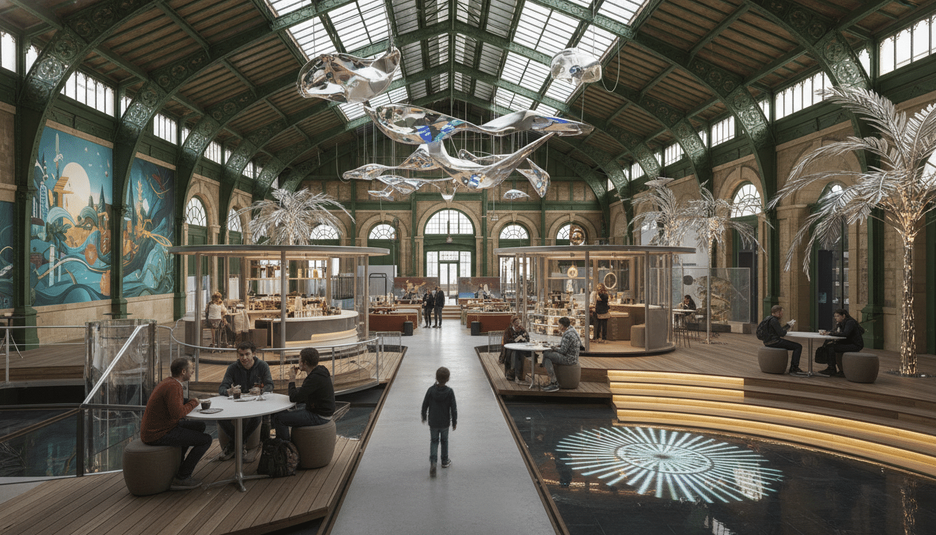 Gare transformée en lieu culturel