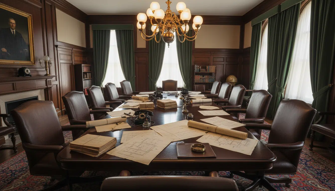 Salle de réunion rétro de Vought International années 50