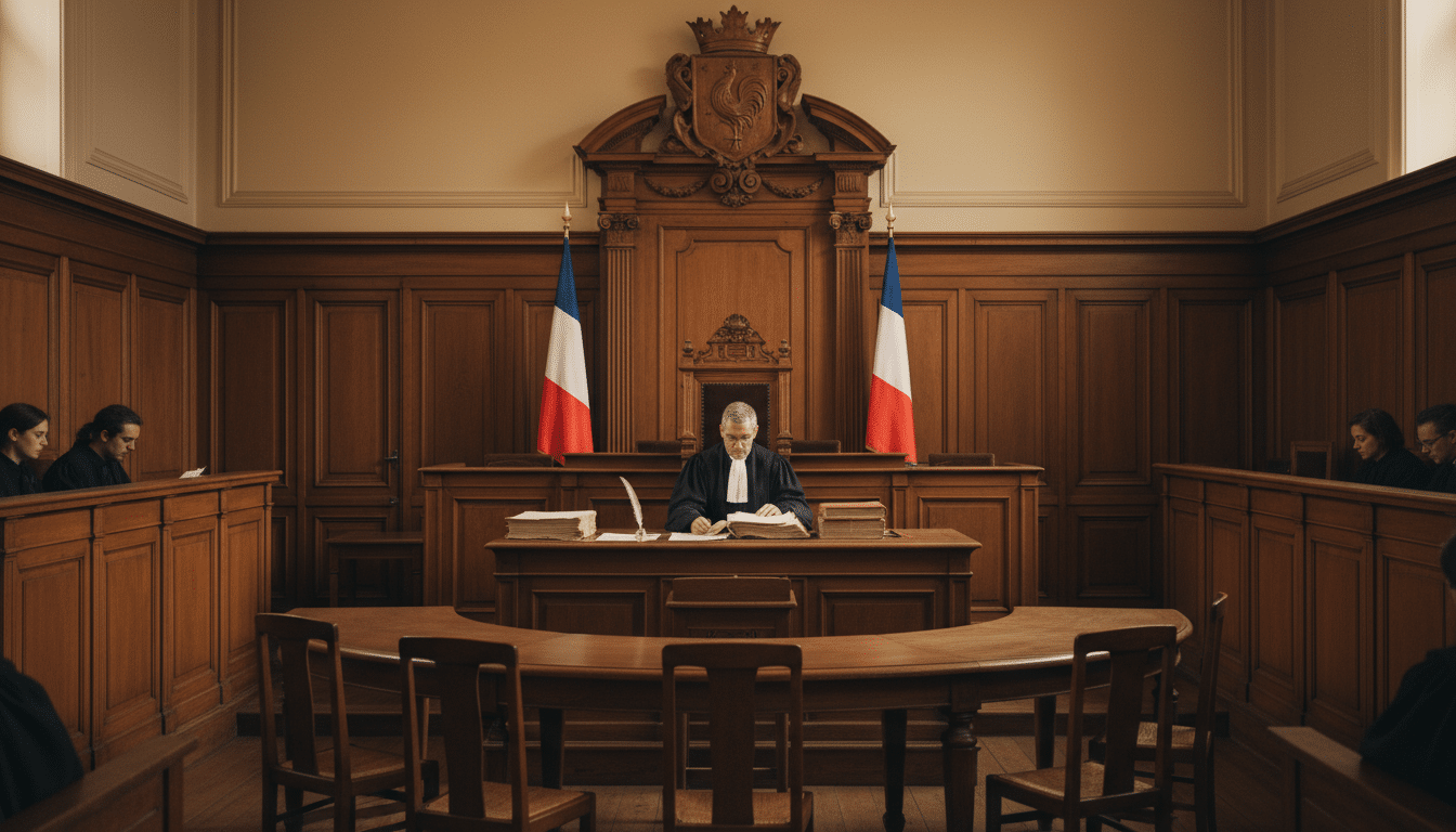 Salle d'audience d'un tribunal français