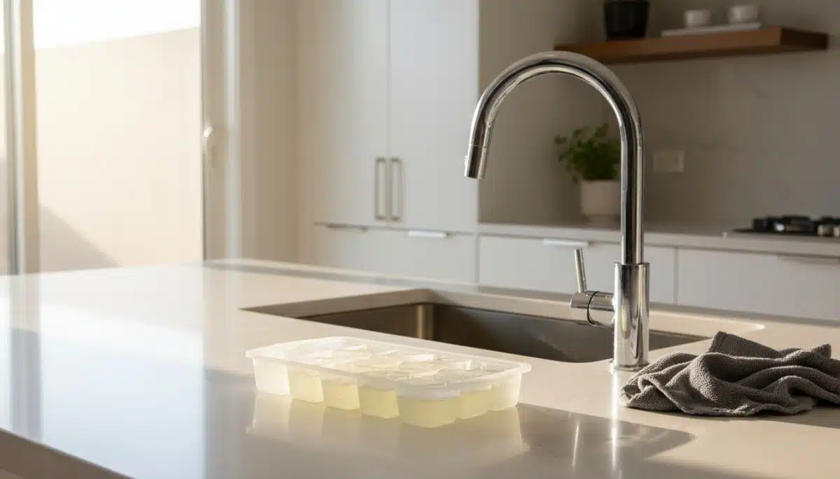 Glaçons vinaigre blanc bac congélateur astuce cuisine