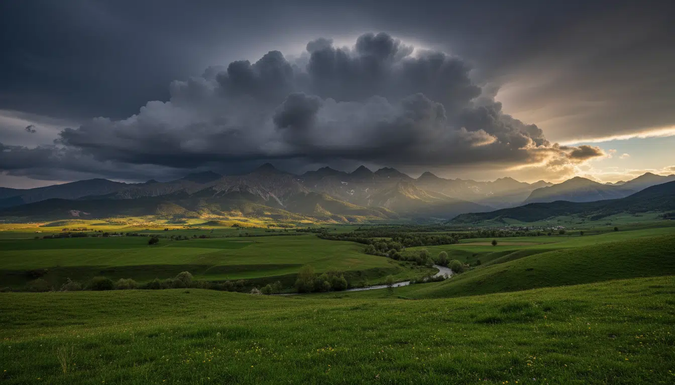 Nuages orageux impressionnants au-dessus des Pyrénées