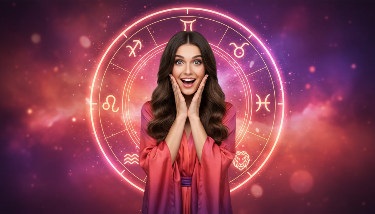 Groupe d'amis consultant leur horoscope autour d'une carte céleste