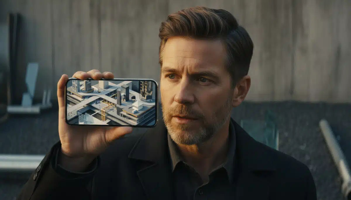 Homme découvrant que le sable est présent dans tous les matériaux du quotidien