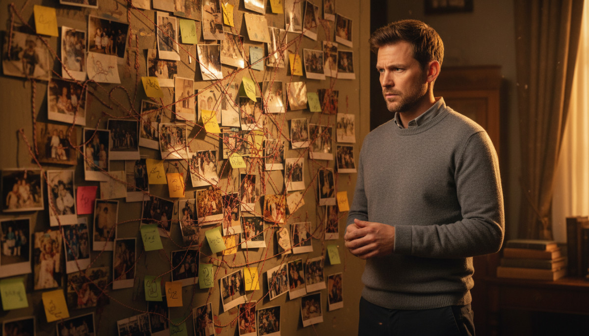 Homme tentant de reconstituer ses souvenirs d'enfance