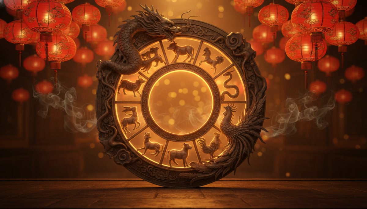 Horoscope chinois 17 avril 2026 énergie Feu de printemps femme en méditation