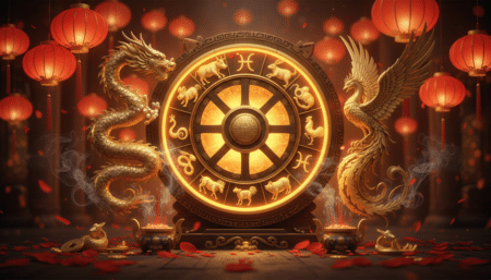 Horoscope chinois du 3 avril 2026 énergie Bois et Feu femme mystique forêt lumineuse