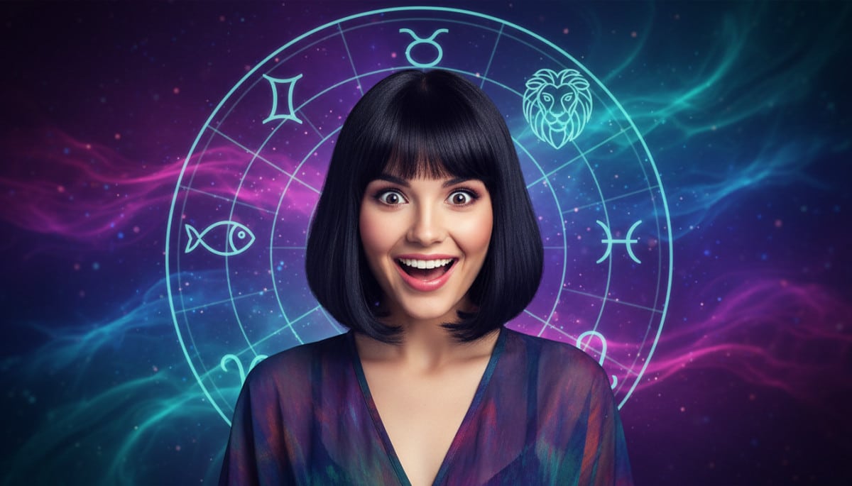 Horoscope du 25 avril 2026 : femme libérée sous un ciel de planètes et d'étoiles