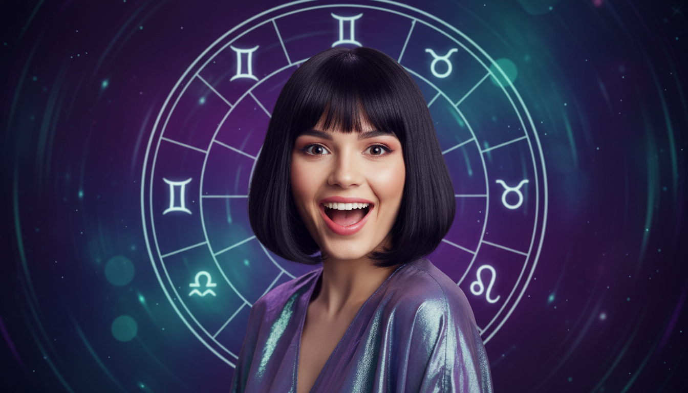 Horoscope du 5 avril 2026 - femme entourée de planètes et phases lunaires cosmiques