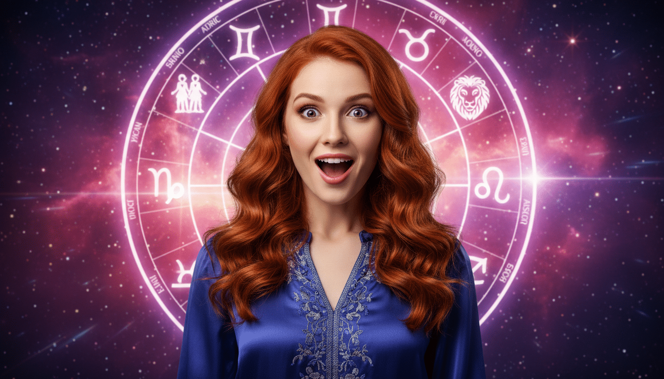 Horoscope du dimanche 5 avril 2026 - femme mystique avec boule de cristal et symboles du zodiaque