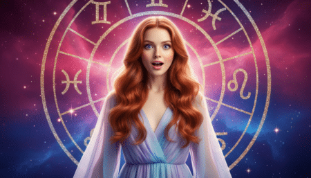 Horoscope du jeudi 2 avril 2026 - femme mystique entourée de lumière cosmique dorée