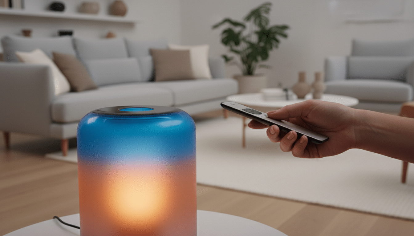 Télécommande changeant la couleur de la lampe IKEA