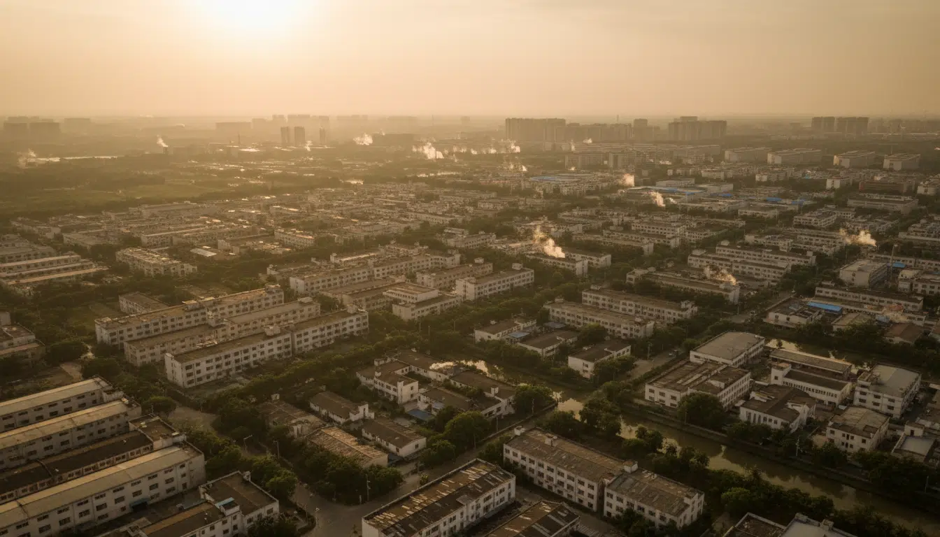 Vue aérienne de la province du Guangdong en Chine