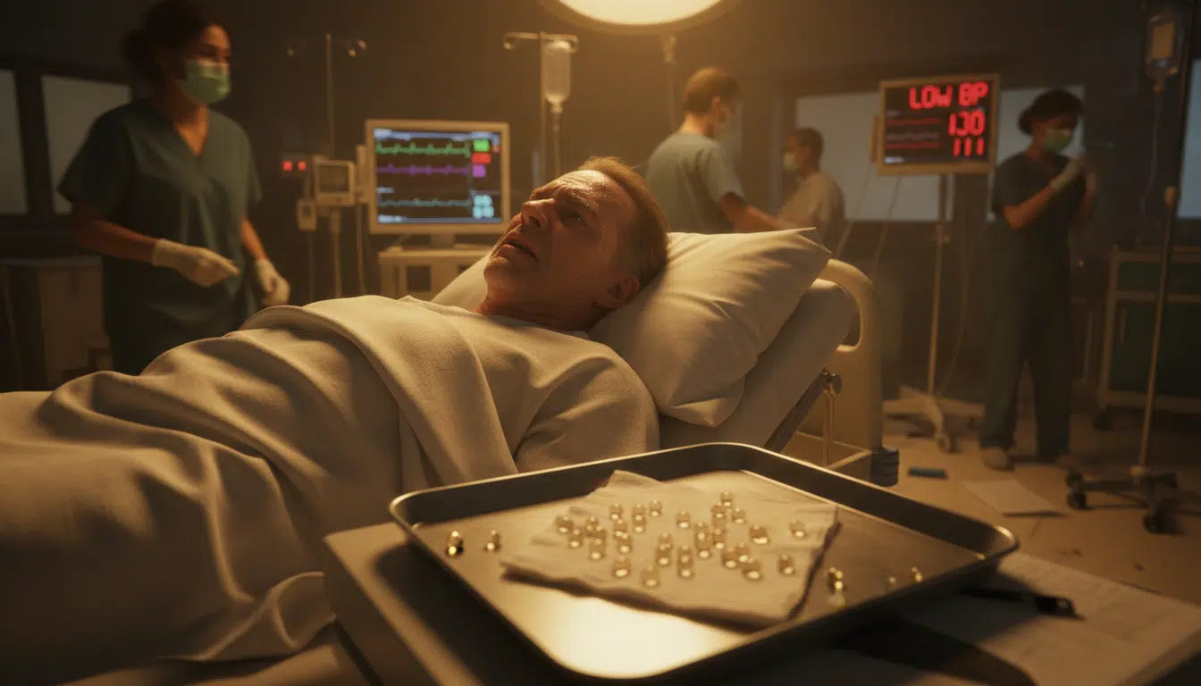 Homme en détresse aux urgences après avoir avalé des gélules