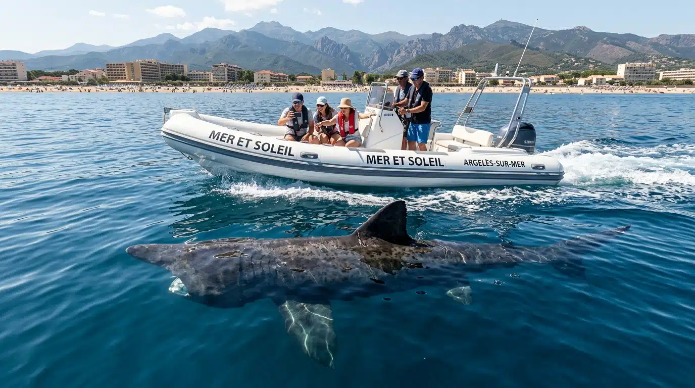 « Il est passé sous mon bateau » : un requin de dix mètres filmé à 500 m des plages d'Argelès-sur-Mer