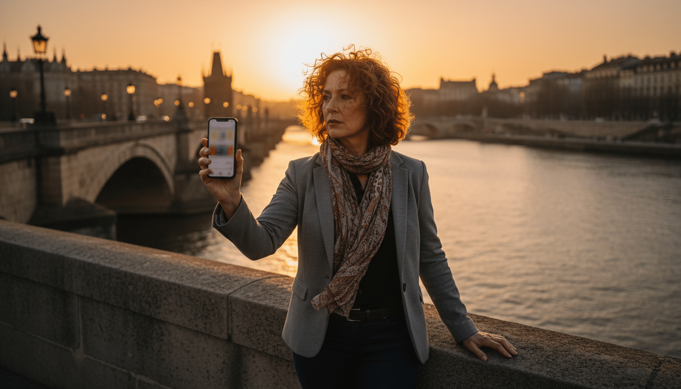 Femme déterminée brisant le silence sur les réseaux sociaux