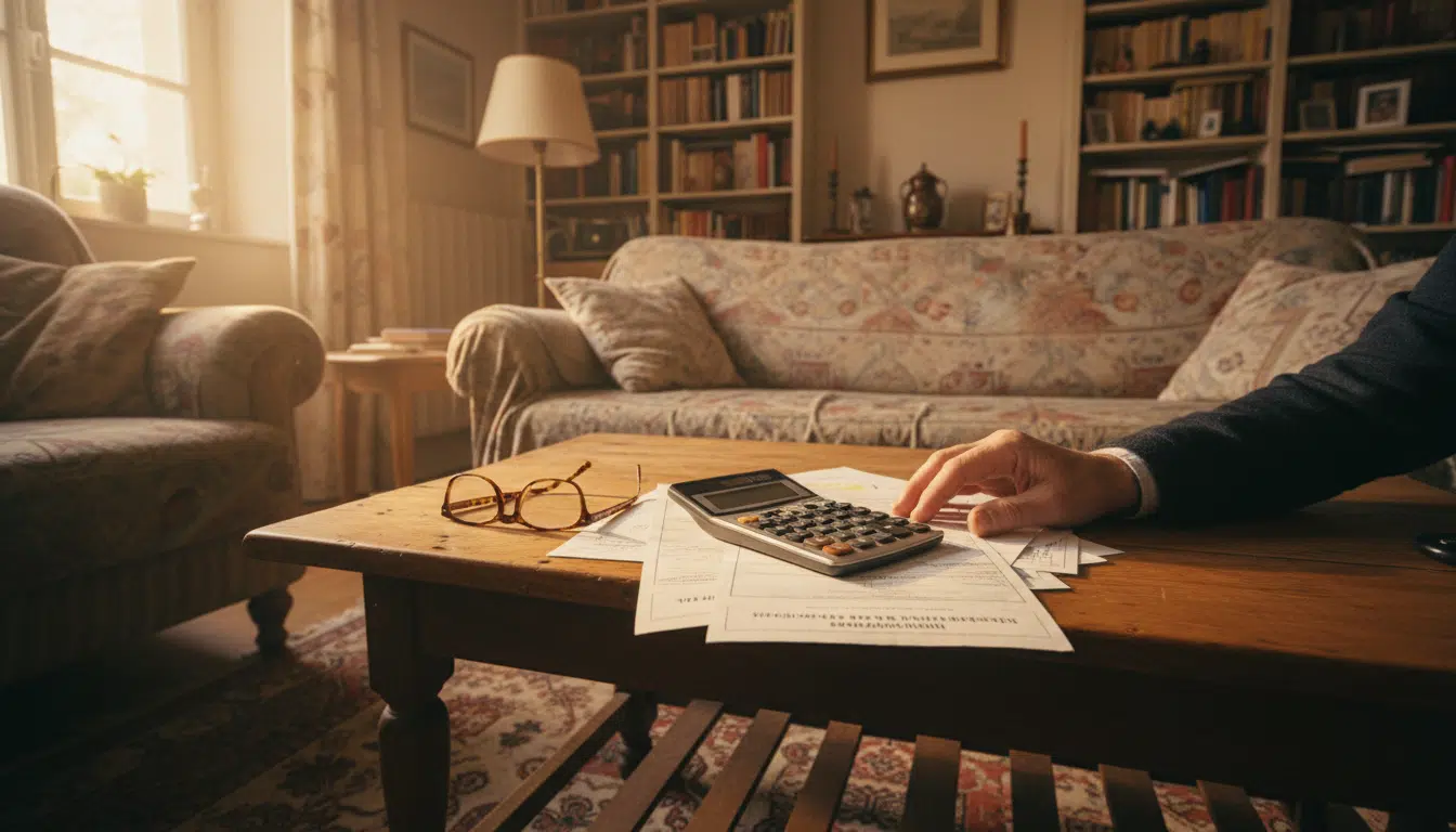 Factures et avis d'imposition sur une table de salon