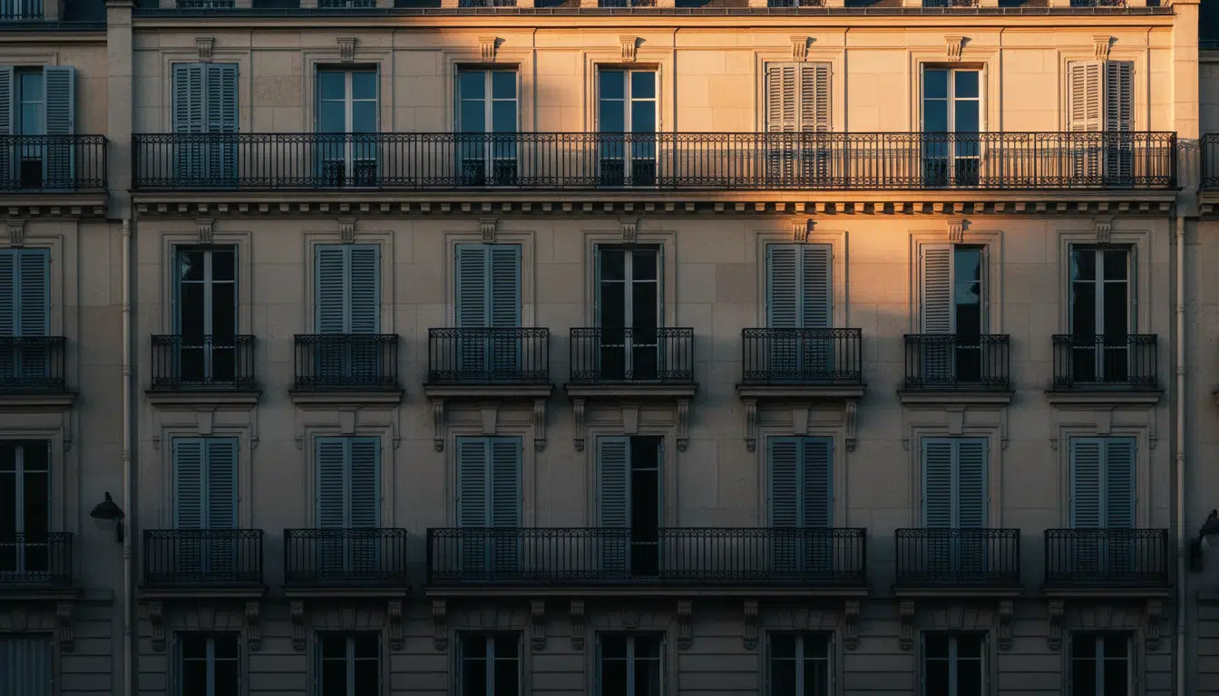 Façade d'immeuble parisien à l'aube dans le 10e arrondissement
