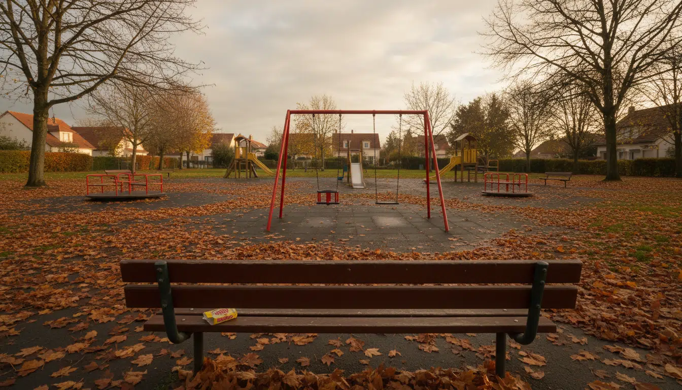 Parc pour enfants vide en automne
