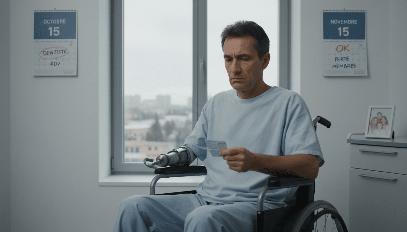 Il va chez le dentiste pour un contrôle de routine — un mois plus tard, il perd ses quatre membres