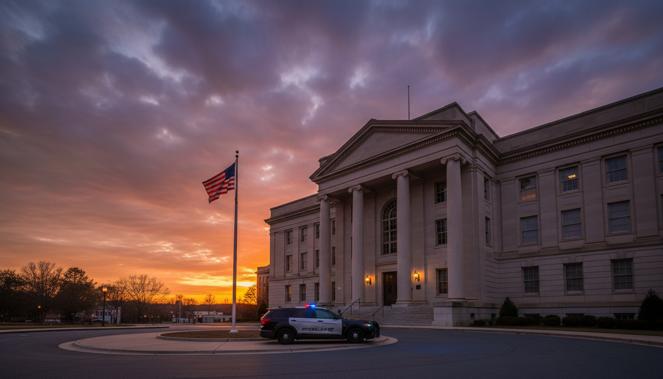Tribunal de Caroline du Nord au crépuscule
