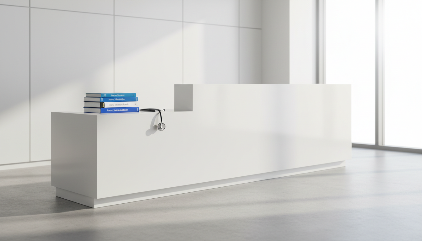 Cabinet de médecine du sport moderne et lumineux, évoquant la reconversion de Marine Lorphelin en médecin généraliste