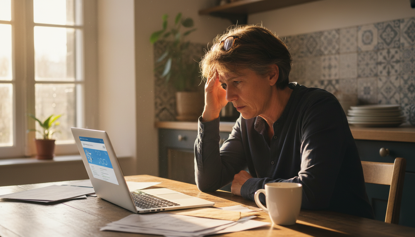 Contribuable consultant sa déclaration d'impôts en ligne