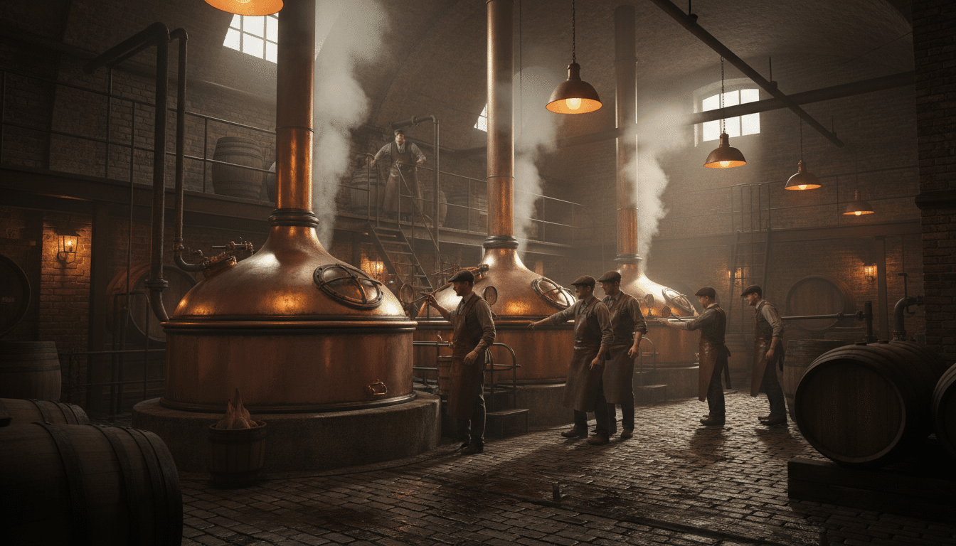 Intérieur historique de la brasserie Guinness à Dublin