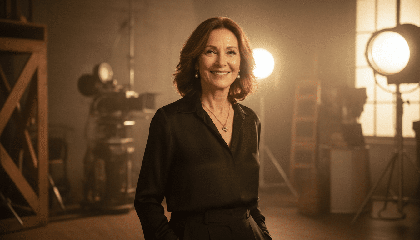 Femme élégante souriante dans une lumière dorée