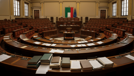 Hémicycle du Sénat italien à Rome
