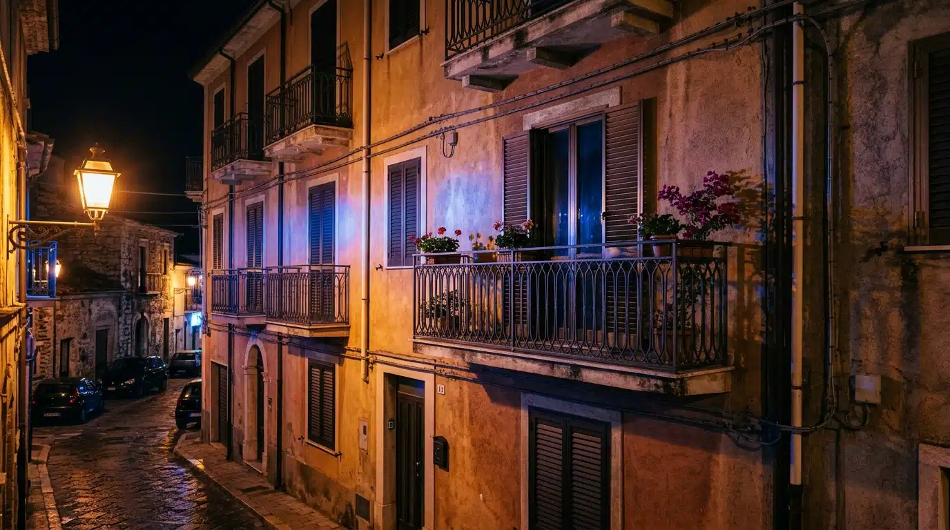 Immeuble de Catanzaro où le drame s'est produit de nuit