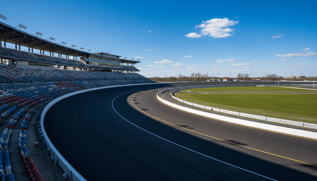 Vue du virage 3 de l'Indianapolis Motor Speedway